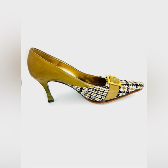Dolce & Gabbana Houndstooth Heels - Made in Italy 37 - Picture 2 of 12